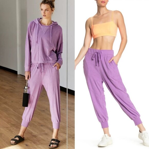 NWT Free People Radiant Joggers Wisteria Purple Pants Size Small New With Tags‎ - Picture 1 of 16